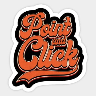 Point and Click Orange Sticker